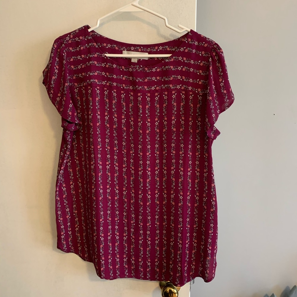 LOFT Floral Blouse | M